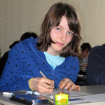 Michelle beim Mathematikwettbewerb